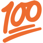 100-orange-Emoji